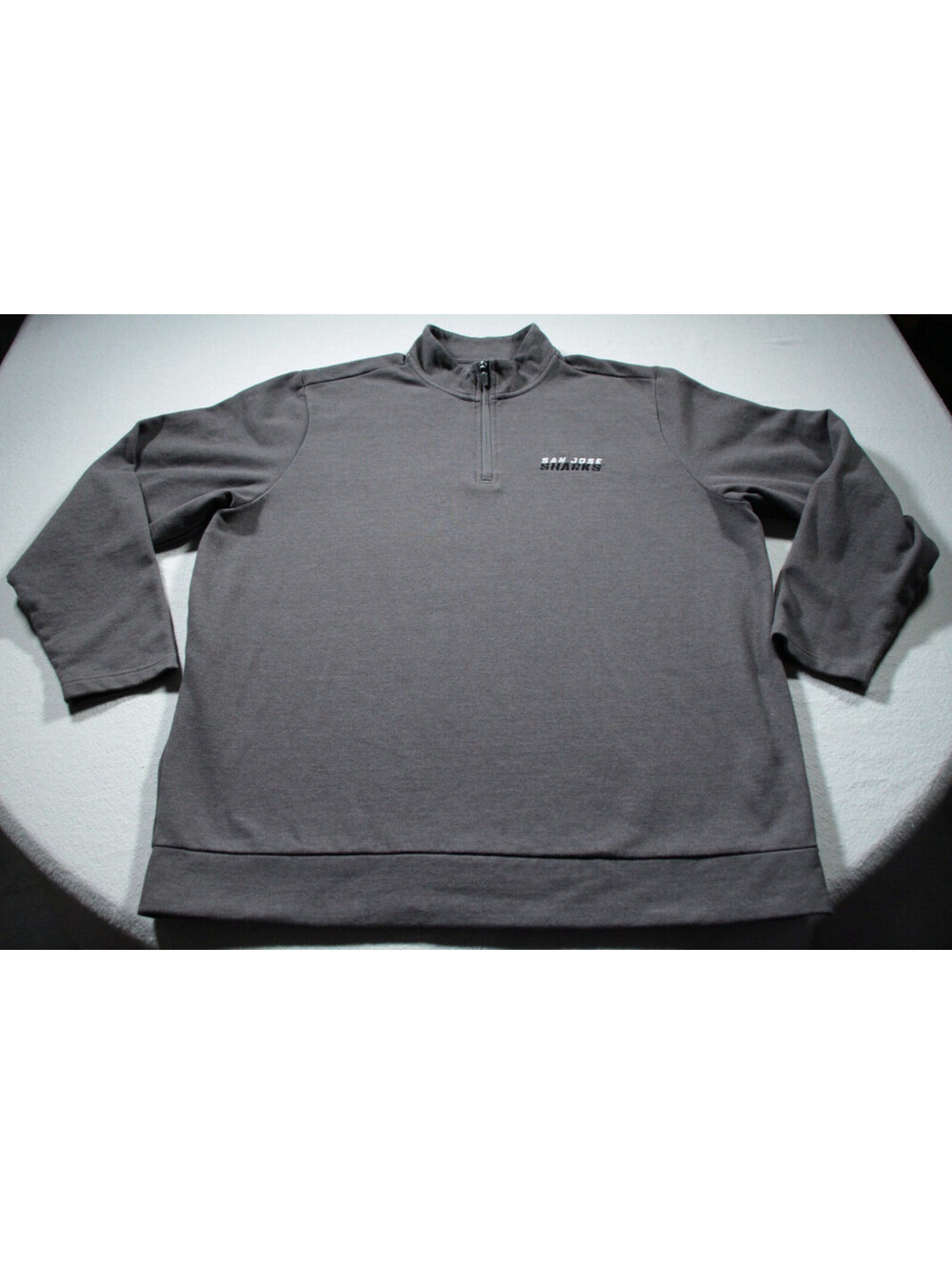 Men's San Jose Sharks Quarter Zip Pullover Sweatshirt 2XL Antigua NHL Hockey